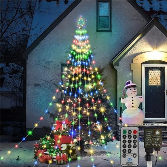 344 LEDs 11.5FT IP65 Waterproof String Lights with Star Topper, 8 Lighting Modes - Picture 4 of 6